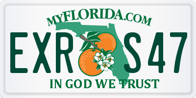 FL license plate EXRS47