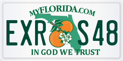 FL license plate EXRS48