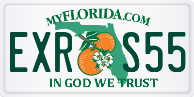 FL license plate EXRS55