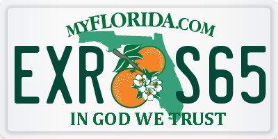 FL license plate EXRS65