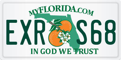 FL license plate EXRS68