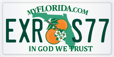 FL license plate EXRS77