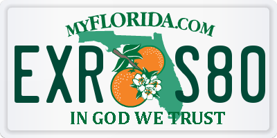 FL license plate EXRS80