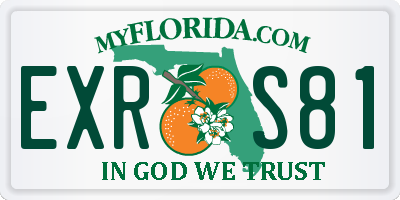 FL license plate EXRS81