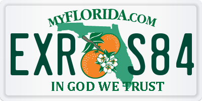 FL license plate EXRS84