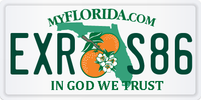 FL license plate EXRS86
