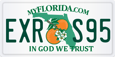 FL license plate EXRS95