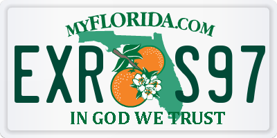 FL license plate EXRS97