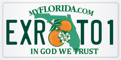 FL license plate EXRT01