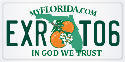 FL license plate EXRT06