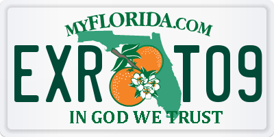 FL license plate EXRT09