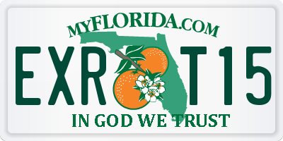 FL license plate EXRT15