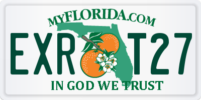 FL license plate EXRT27