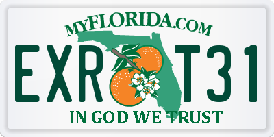 FL license plate EXRT31