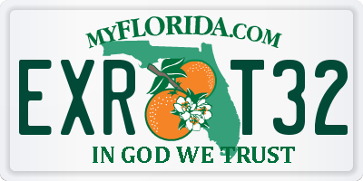 FL license plate EXRT32