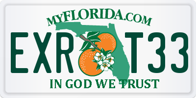 FL license plate EXRT33