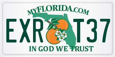 FL license plate EXRT37
