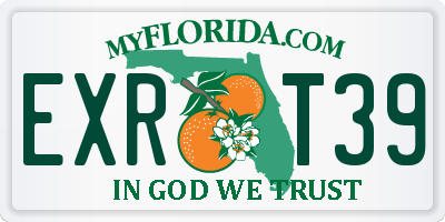 FL license plate EXRT39