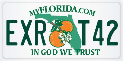 FL license plate EXRT42