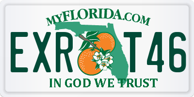 FL license plate EXRT46