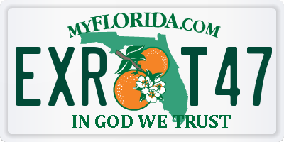 FL license plate EXRT47