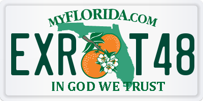 FL license plate EXRT48