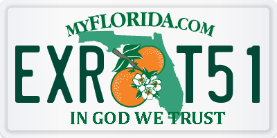 FL license plate EXRT51