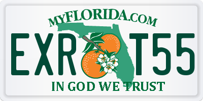 FL license plate EXRT55