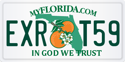 FL license plate EXRT59