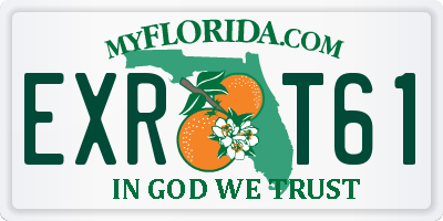 FL license plate EXRT61
