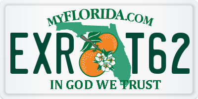 FL license plate EXRT62