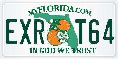 FL license plate EXRT64