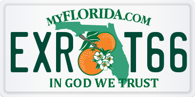 FL license plate EXRT66