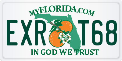 FL license plate EXRT68