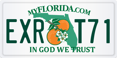 FL license plate EXRT71