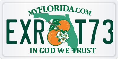 FL license plate EXRT73