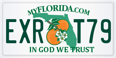 FL license plate EXRT79