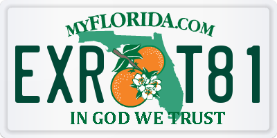 FL license plate EXRT81