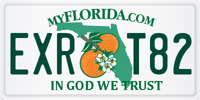 FL license plate EXRT82