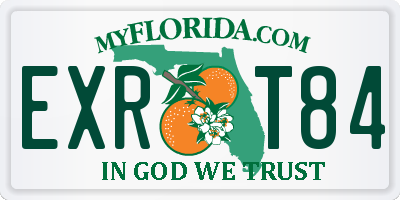 FL license plate EXRT84