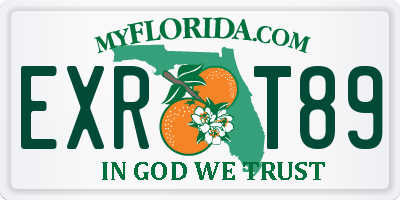 FL license plate EXRT89