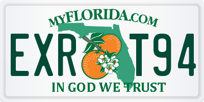 FL license plate EXRT94