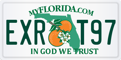 FL license plate EXRT97