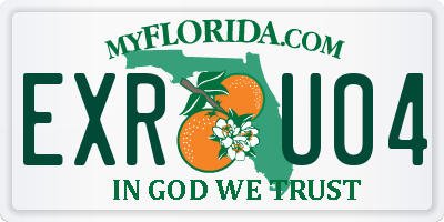 FL license plate EXRU04