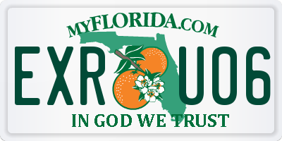 FL license plate EXRU06