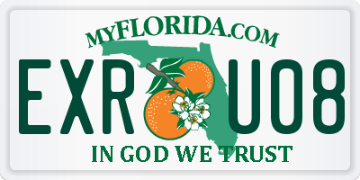 FL license plate EXRU08