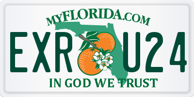FL license plate EXRU24