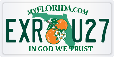 FL license plate EXRU27