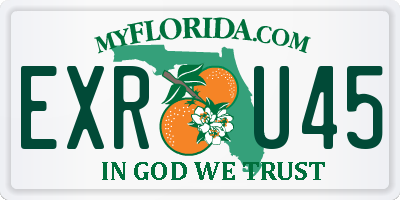 FL license plate EXRU45