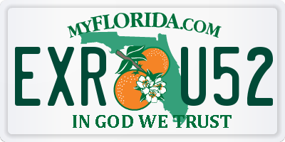 FL license plate EXRU52